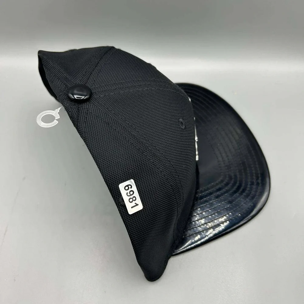 Air Jordan Hat Men Black Metal Logo Jumpman Snap Back Cap New